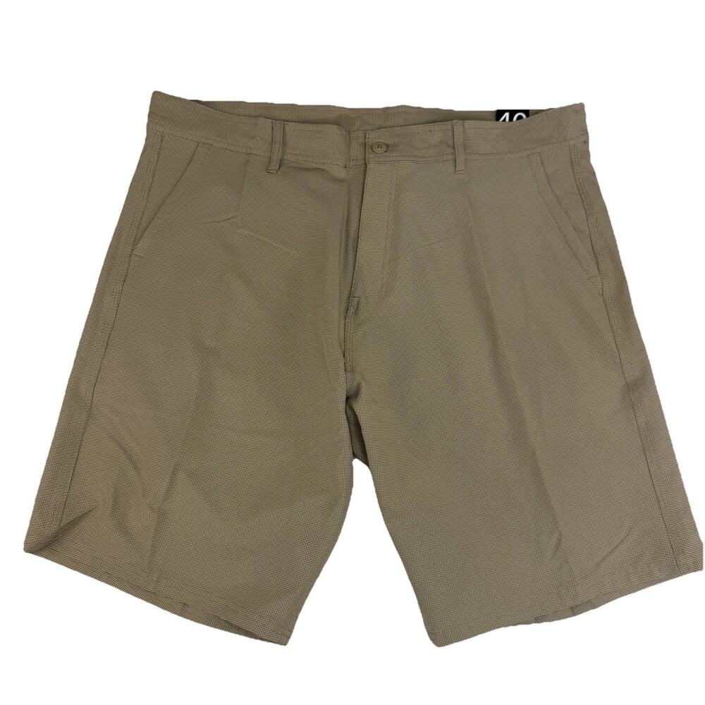 Burnside Hybrid Series Men's Shorts Sz‎ 40 Khaki Stretch Land Sea Boardshort NWT